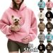 Oversized Hooded Fleece Sweatshirt – Unisex Cozy Pullover With Pet Pocket, Longline Streetwear (7 Colors, S-Xxl)_ecoleips.com