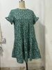 Cross-border European And American Women's Fashion 2023 Summer New Leopard Print Floral Round Neck Casual Loose_ecoleips.com