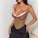 Hot Girl Backless Fishbone High End Camisole Sexy Perspective Mesh Splicing Lace Wrapped Chest_ecoleips.com