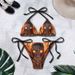 Women's Clothing New Bikini Custom Printed Strap Swimsuit Set Backless Two Piece Swimsuit_ecoleips.com