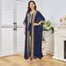 Women's Evening Solid Color, Beaded, Bat Sleeve, Elegant Robe, Cardigan Two-piece Dress, Factory Wholesale_ecoleips.com