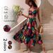 Women's Clothing 2025 Spring Summer Casual Patchwork Printed Strap Long Set Dress_ecoleips.com