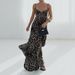 Summer New Arrival Women's Leopard Print Suspender Dress Fashionable Sexy Elegant European American Style Foreign Trade Clothing_ecoleips.com