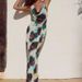 Women's Floral Print Maxi Dress Backless Halter Neck Sling Style High Waist Draped Neckline Summer Vacation Dress_ecoleips.com