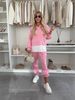 Women's Clothing Casual Color Matching Women's Suit Loose Long Sleeved Two Piece Sweatshirt Sports Trousers Two Piece Suit Female_ecoleips.com