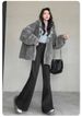 K Thick Flared Pants New High Waisted Slimming Casual Micro Flared Pants For Women_ecoleips.com