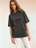 Women's Washed Oversized Top, Comfortable Crew Neck Everyday Casual T-Shirt_ecoleips.com