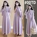 Autumn New Korean Fashion Waffle Two-Piece Maternity Dress_ecoleips.com