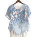 2025 Summer Retro Fashion Printed Loose Casual Shirt Top, Suitable For Casual Or Vacation Ladies' Beachwear_ecoleips.com