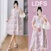 Summer New Korean Fashion Doll Collar Age-Reducing Jacquard Maternity Dress_ecoleips.com