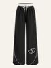 Women's Heart Patterned Wide Leg Pants Comfortable Casual Loose Fit Spring/Autumn Polyester Fresh Sweet Print 9016_ecoleips.com