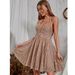 Women's Printed metallic backless sexy suspender evening dress party dress bridesmaid dress graduation prom dress_ecoleips.com