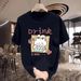 New Cotton Fashion Sense Printing Short-sleeved T-shirt Unisex Men Summer Tide Loose Hundred Tops_ecoleips.com
