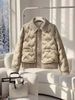 Women's Short Down Jacket Loose Fit Turn Down Collar Thickened Warm Winter Outerwear New Style_ecoleips.com