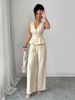 Women's Slim Fit Denim Style Suit Commuter Solid Color Spring Summer Collection Stay Stylish And Comfortable_ecoleips.com