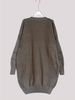 Sage Green V Neck Pit Rib Knit Tunic, Oversized Loose Lightweight Breathable Soft Skin-touch Multi-Pocket Long Sweater_ecoleips.com