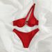 Verve New Multi-Color Sexy High-Waist Triangle Two-Piece Swimsuit For Women With Single Shoulder Underwire Bikini Swimwear_ecoleips.com