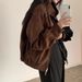 Melard Outfit Suede For Women Spring And Autumn Design Sense Niche Short American Style Bomber Jacket Top_ecoleips.com