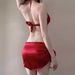 Retro Sexy Burgundy Satin Bikini Underwire Style For Women Perfect For Hot Springs And Vacations_ecoleips.com