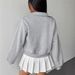 AD686 European American Cross-border 2025 Autumn And Winter New Style Lapel Long-sleeve Loose Comfortable Casual_ecoleips.com