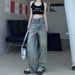 American Retro Distressed Jeans For Women, High-waisted, Slimming, Straight-leg, Wide-leg, Loose-fitting, Drapey,_ecoleips.com