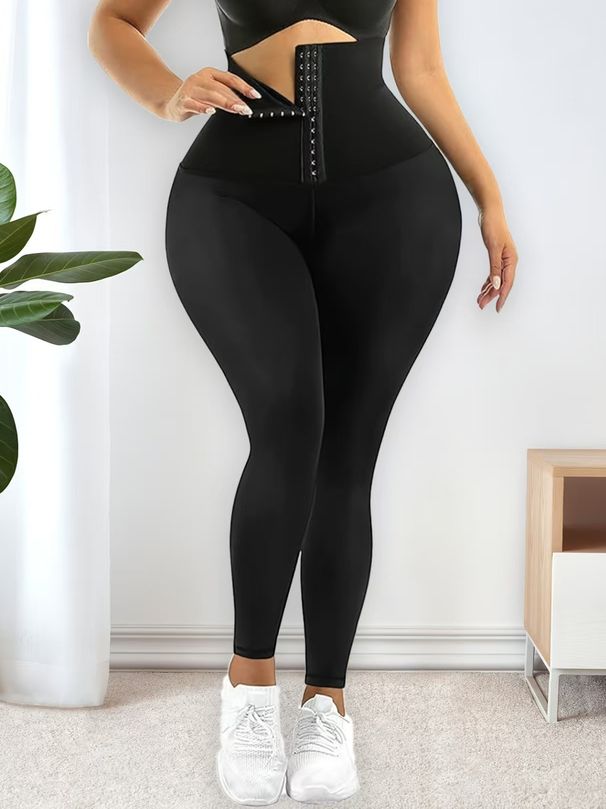 K Buckle, European And American Plus Size Waist Cover, Yoga Shark Shapewear Pants, Women's Hip Lifting Sports Leggings_ecoleips.com