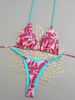Women's Halter Neck Bikini Set Sexy Beach Swimsuit with Triangle Cup Floral Pattern European American Style for Hot Spring_ecoleips.com