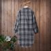 Spring Plus Size Women's Literary Retro Casual Midi Plaid Shirt Jacket_ecoleips.com