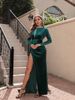 Women's Clothing Velvet Turtleneck Sexy Evening Dress_ecoleips.com