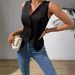 New Sleeveless Vest For Women, Slim Fit V-Neck Casual Blazer Vest, Lightweight Polyester Layering Piece For Office & Daily Wear_ecoleips.com