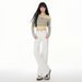 Sexy Hot Girl White Stretchy Flared Jeans For Women, New Spring Style, Non-clamming Mid-waist Bootcut Pants, Slimming_ecoleips.com