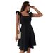 Women's 2026 New Idyllic Suspender Sweet Temperament Commuter Vacation Beach Dress_ecoleips.com