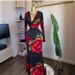 In Stock 2025 European And American Cross-border Women's Autumn New Long-sleeve Stacked Collar Rose Print Slim-fit Long_ecoleips.com