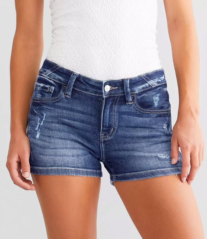 Women's Clothing Summer New Washed Hole High Waist Denim Shorts_ecoleips.com