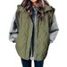 2025 Autumn And Winter New Fashion Casual Solid Color Sleeveless Cotton Vest Zipper Button_ecoleips.com