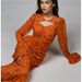 Women's Clothing Pleated Fashion Advanced Printed Chiffon Women's Long Dress_ecoleips.com