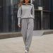 Women's Clothing Autumn And Winter Temperament Leisure Sweater Two Piece Suit_ecoleips.com