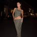 Striped Print Women's Two-Piece Set Summer New Style Off-Shoulder Sleeveless Tank Top Mid-Waist Skirt_ecoleips.com
