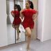 Women’s Clothing New Sequins Solid Color Stitching Feathers Slim Fit Sexy Hip Dress Women's Clothing_ecoleips.com