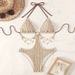 2025 New European And American Lace-up Sexy Hollow Bikini One-piece Swimsuit Women's Pure Desire Wind Beach Hot Spring Swimsuit_ecoleips.com