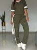 "Women's Casual Sporty Lounge Set - Stylish & Comfortable Two-Piece Outfit For Yoga, Running & Everyday Wear"_ecoleips.com