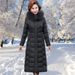 Women's Winter Coat Long Padded Jacket Plus Size Warm Thickened Down Alternative Overcoat For Ladies_ecoleips.com