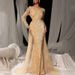 2025ladies' Ball Gown Long Skirt Temperament Fashionable And Elegant Long Lace Party Evening Dress_ecoleips.com