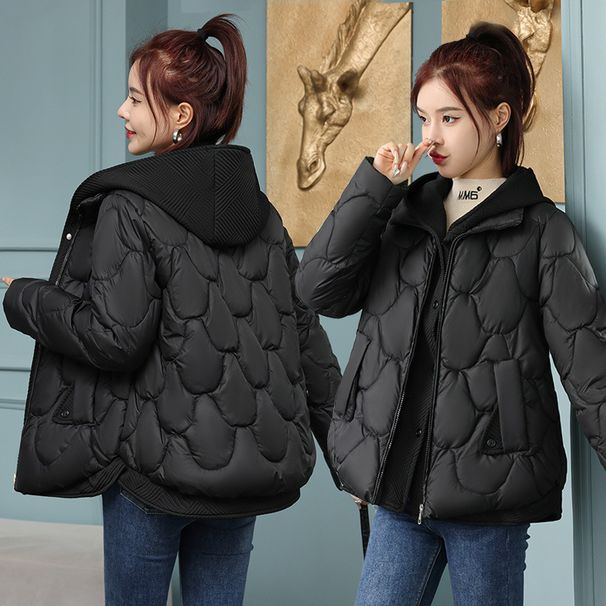 K Women's New Cotton-padded Jacket With Hood; Thickened And Warm; Coat For Women_ecoleips.com
