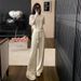 Casual Sports Suit For Women Summer Outfit 2025 New Style Youthful Slimming Fashionable High-Waisted Short Sleeve_ecoleips.com