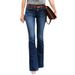 Women's Clothing Washed Jeans Street Fashion Flared Pants Trousers Mid Waist Jeans_ecoleips.com