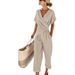 Women's Clothing Summer Fashion Solid Color Irregular Hem Short Sleeve Pant Set_ecoleips.com