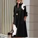 A Long Shirt In Solid Color, With A Simple And Elegant Commuting Style And A Lapel Cardigan Dress_ecoleips.com