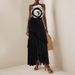 Women's High-End One Piece Swimsuit Black White Large Flower Contrasting Color Popular Swimwear For Vacation_ecoleips.com