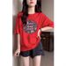 Women's Chinese Style Printed T-Shirt Short Sleeve Casual Loose Top Summer New Fashion A77 Print_ecoleips.com